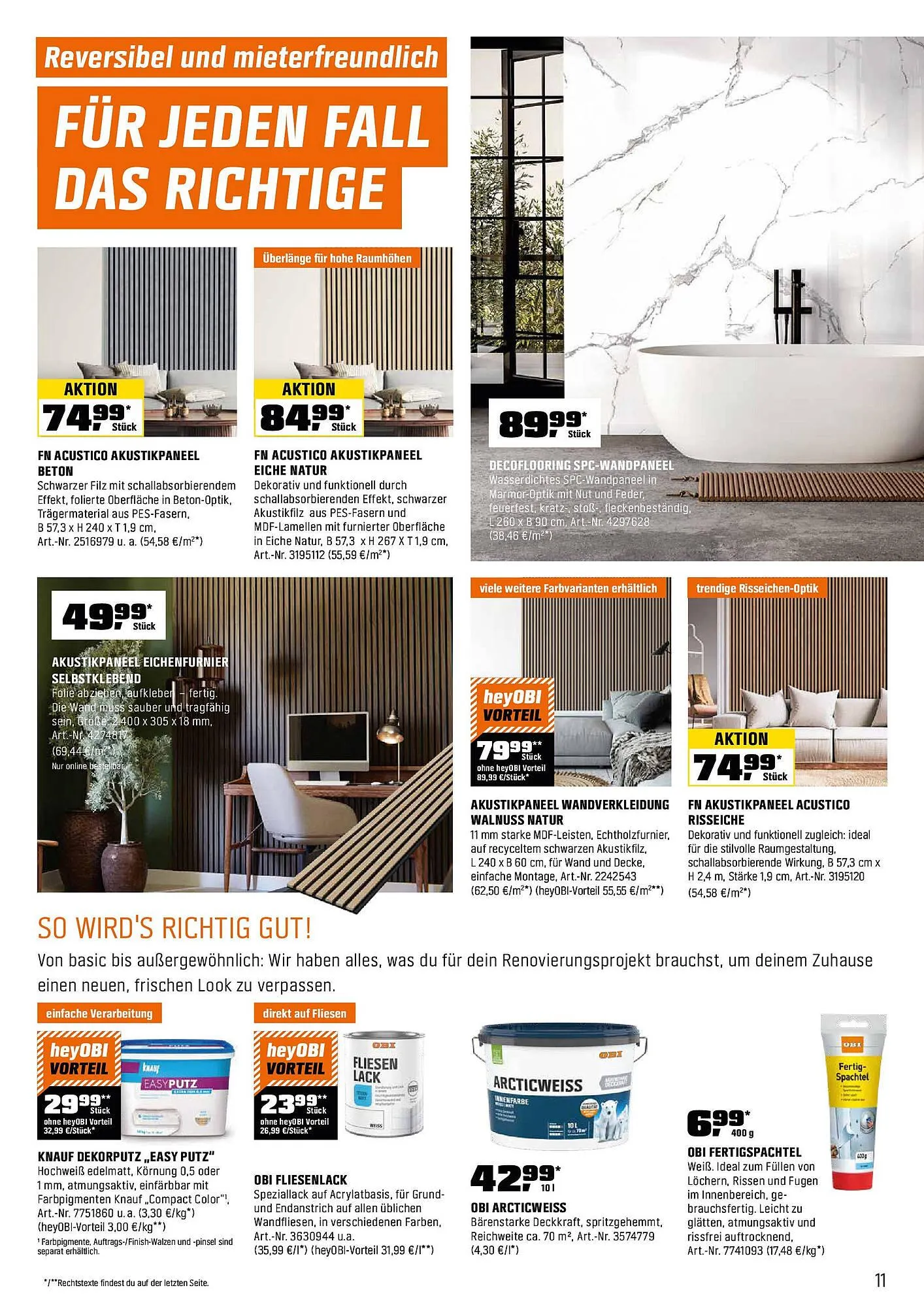 OBI Flugblatt von 16. Oktober bis 30. November 2025 - Flugblätt seite 11