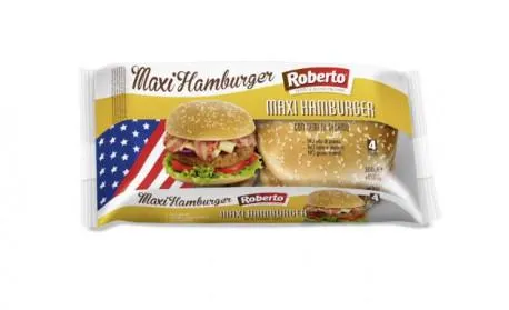 Maxi Hamburger Bun mit Sesam fertig gebacken nicht gekühlt