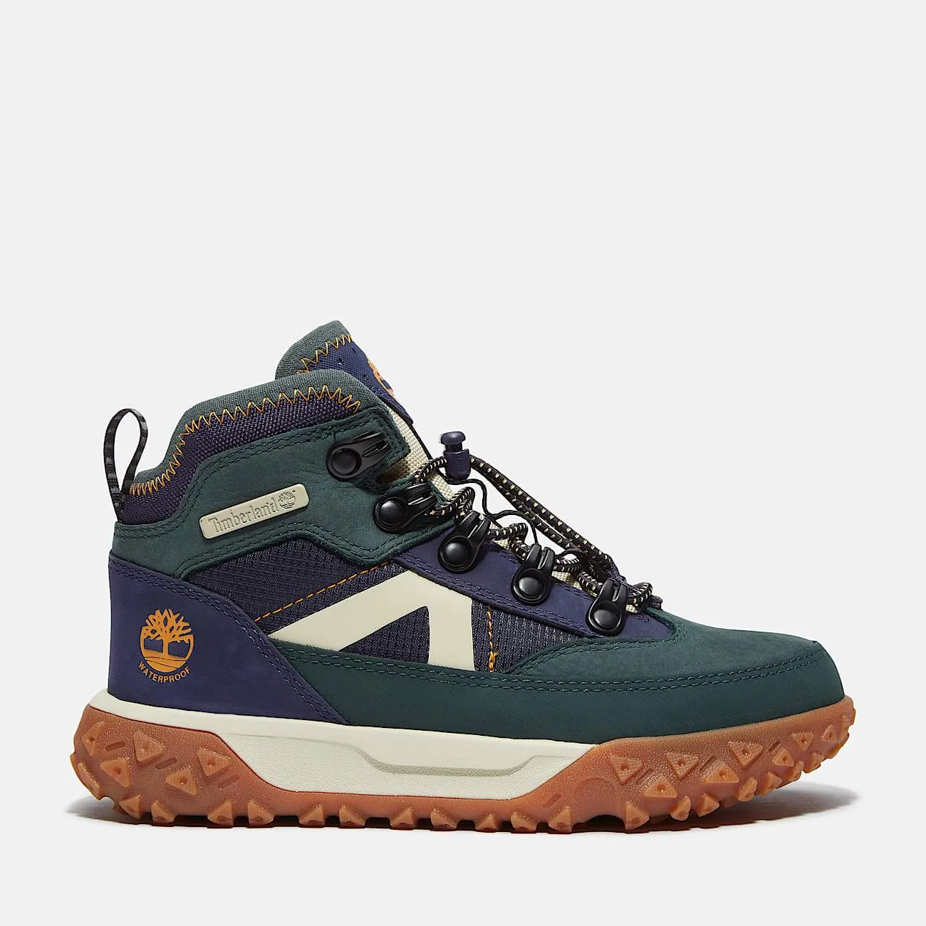 Halbhoher wasserfester GreenStride™ Motion 6 Bungee Sneaker für Jugendliche in Dunkelgrün