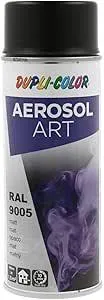 DUPLI-COLOR AEROSOL ART RAL 9005 tiefschwarz matt 400 ml, Spraylack für vielseitigen Einsatz, schnelltrocknend, hohe Deckkraft, für Innen- und Außenbereiche geeignet