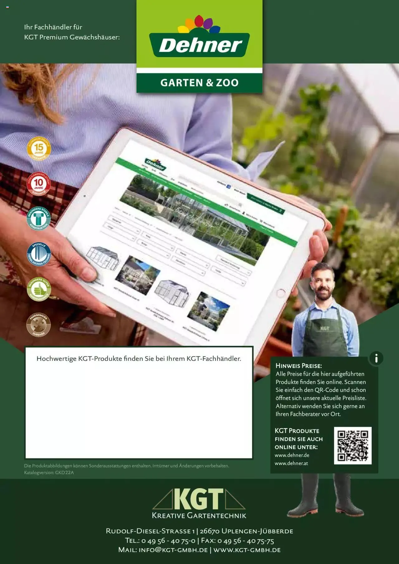 Dehner - KGT Premium Gewächshäuser von 12. Jänner bis 31. Dezember 2023 - Flugblätt seite  24