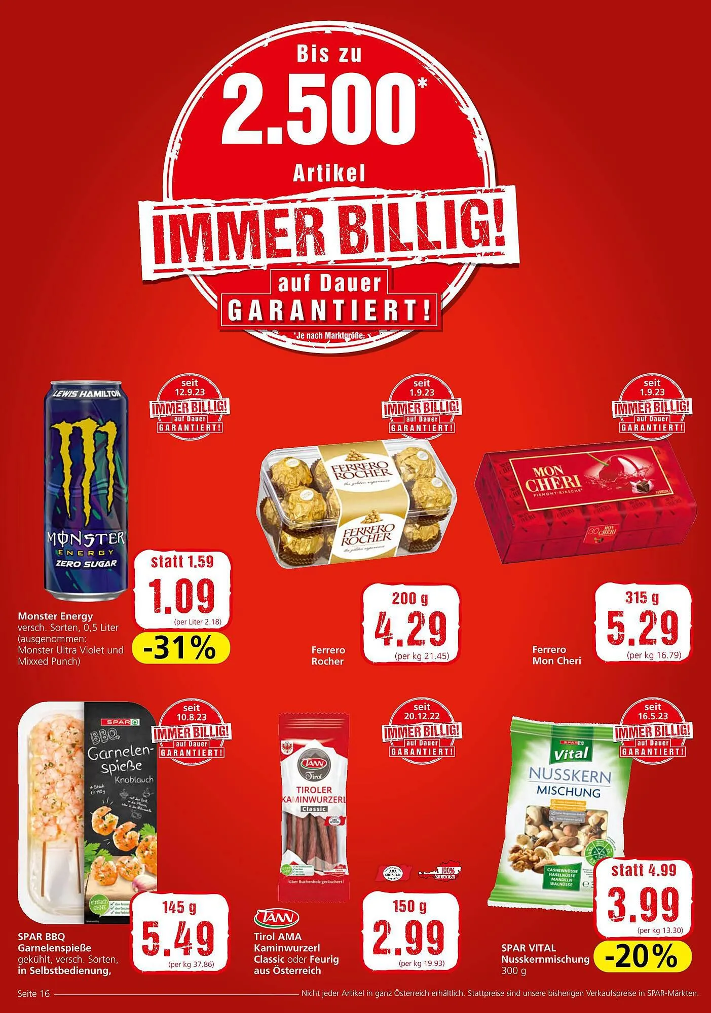 Spar Flugblatt von 28. September bis 11. Oktober 2023 - Flugblätt seite  16