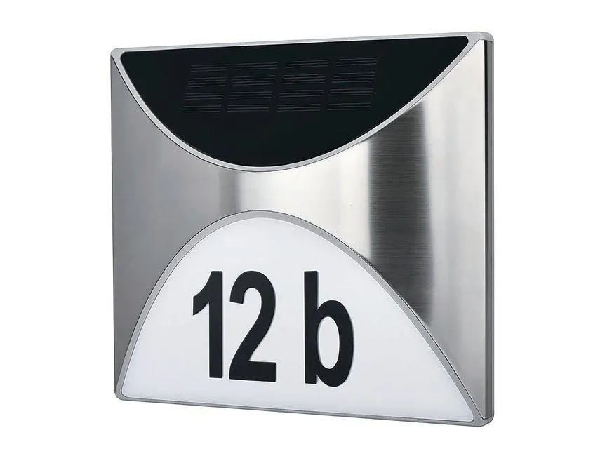 Solar-Außenwandleuchte Hausnummer - 20/22/7 cm