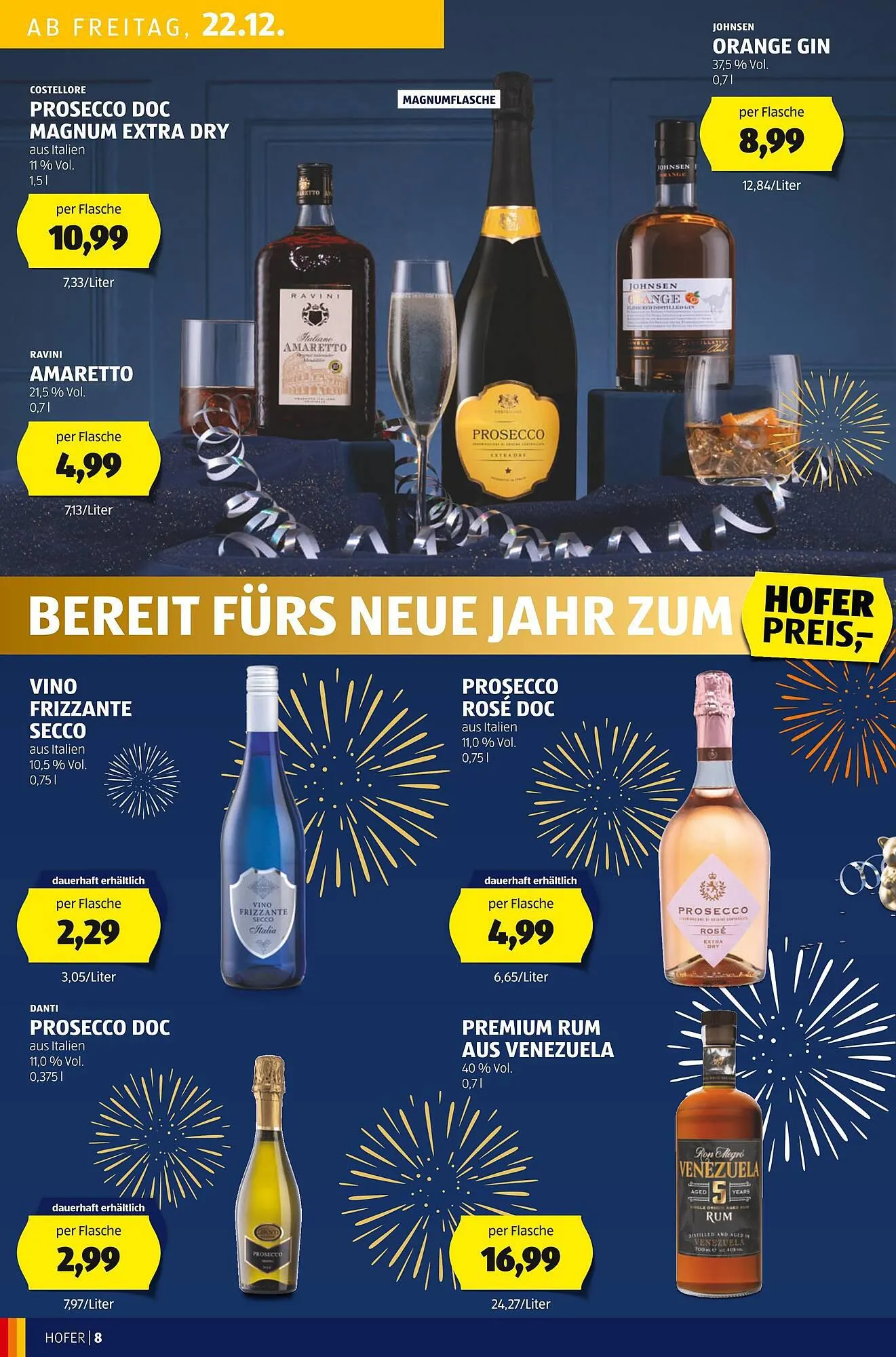 Hofer Flugblatt von 22. Dezember bis 28. Dezember 2024 - Flugblätt seite 8