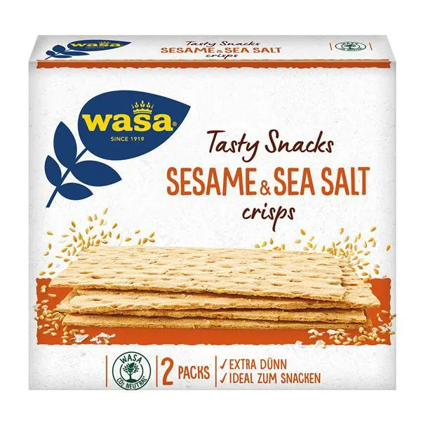 Wasa Tasty Snacks Sesam & Meersalz Crisps