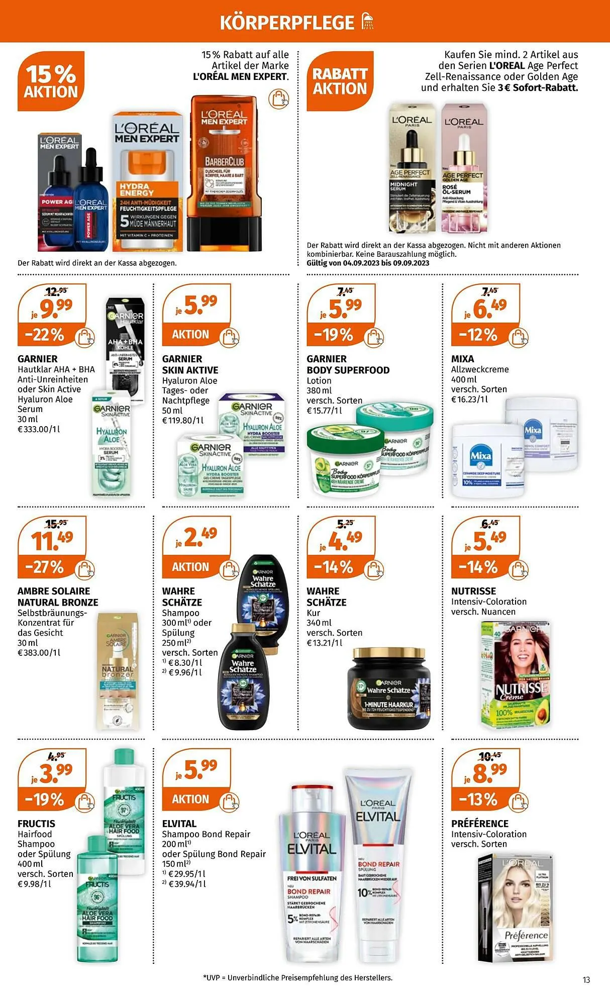 Müller Flugblatt von 3. September bis 9. September 2023 - Flugblätt seite 13