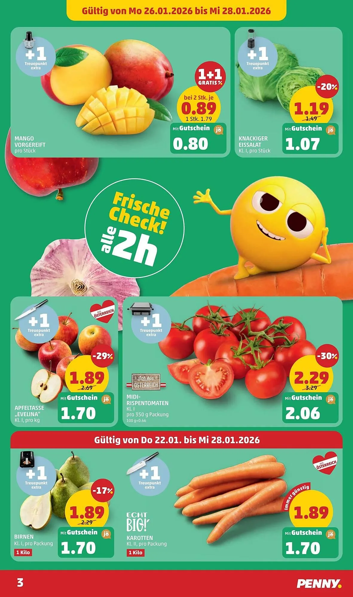 PENNY Flugblatt von 22. Jänner bis 28. Jänner 2026 - Flugblätt seite  3