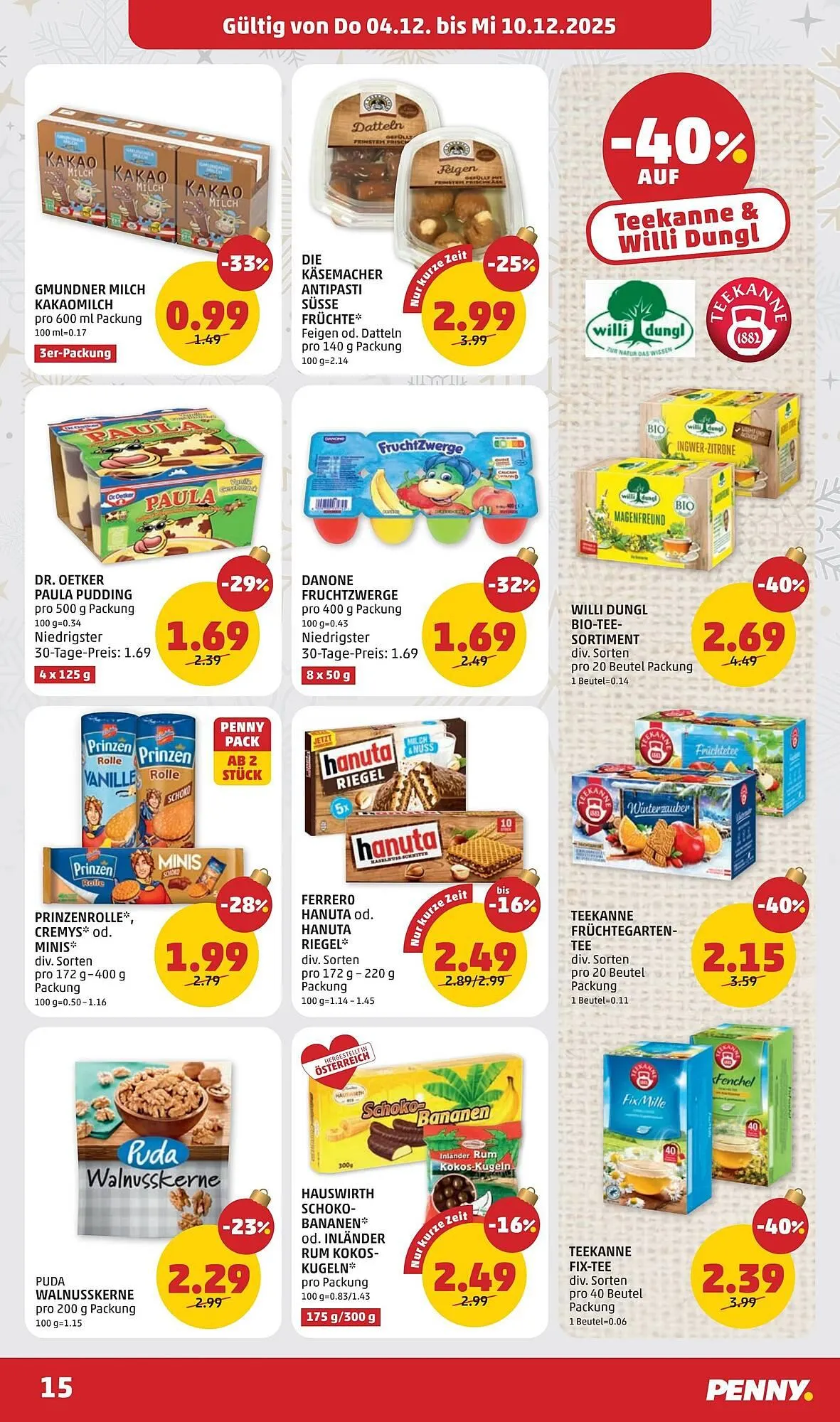 PENNY Flugblatt von 4. Dezember bis 10. Dezember 2025 - Flugblätt seite  15