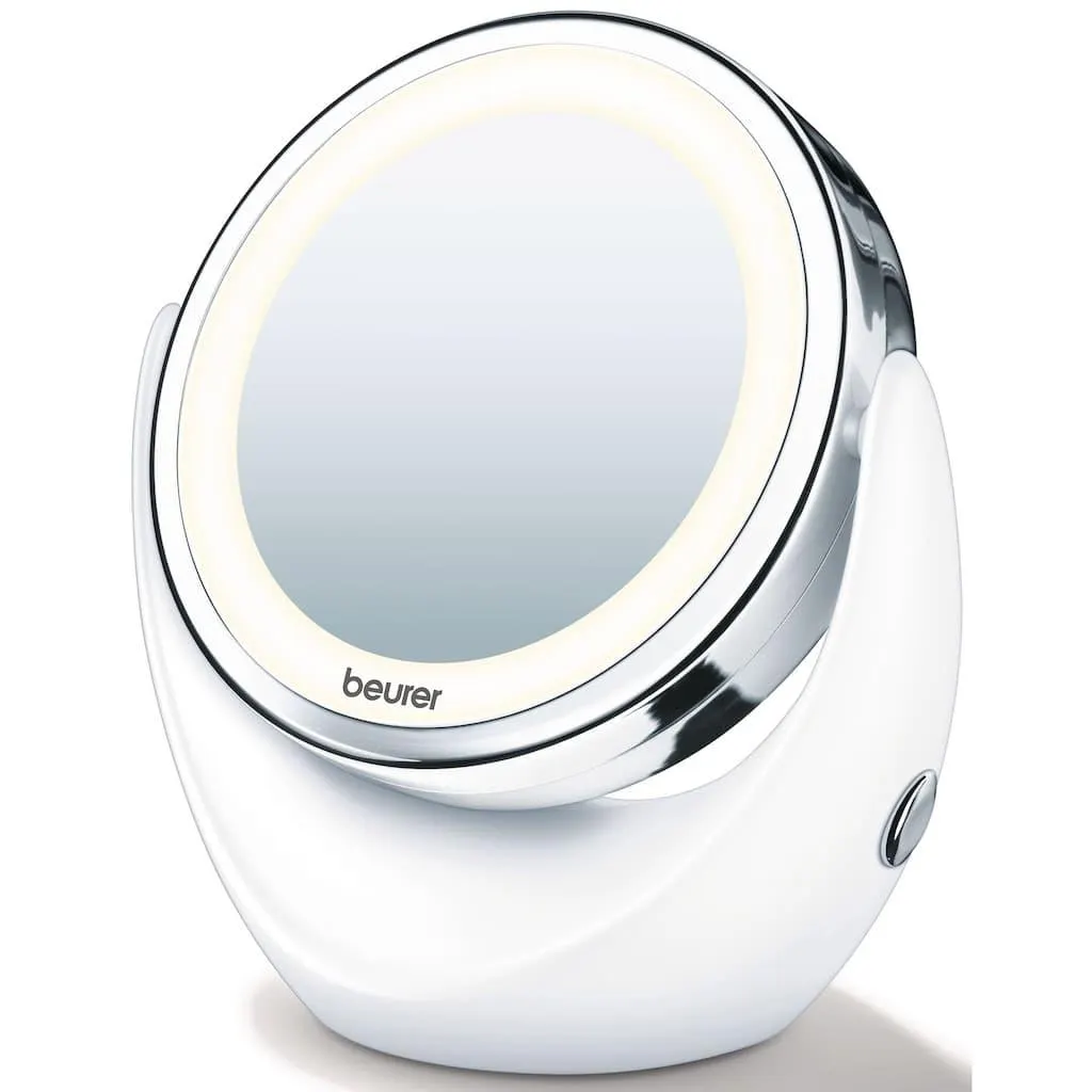 BEURER Kosmetikspiegel »BS 49 beleuchteter Kosmetikspiegel mit LED-Licht« Mit 5-fach Vergrößerung für die Hautpflege und Beauty-Routine
