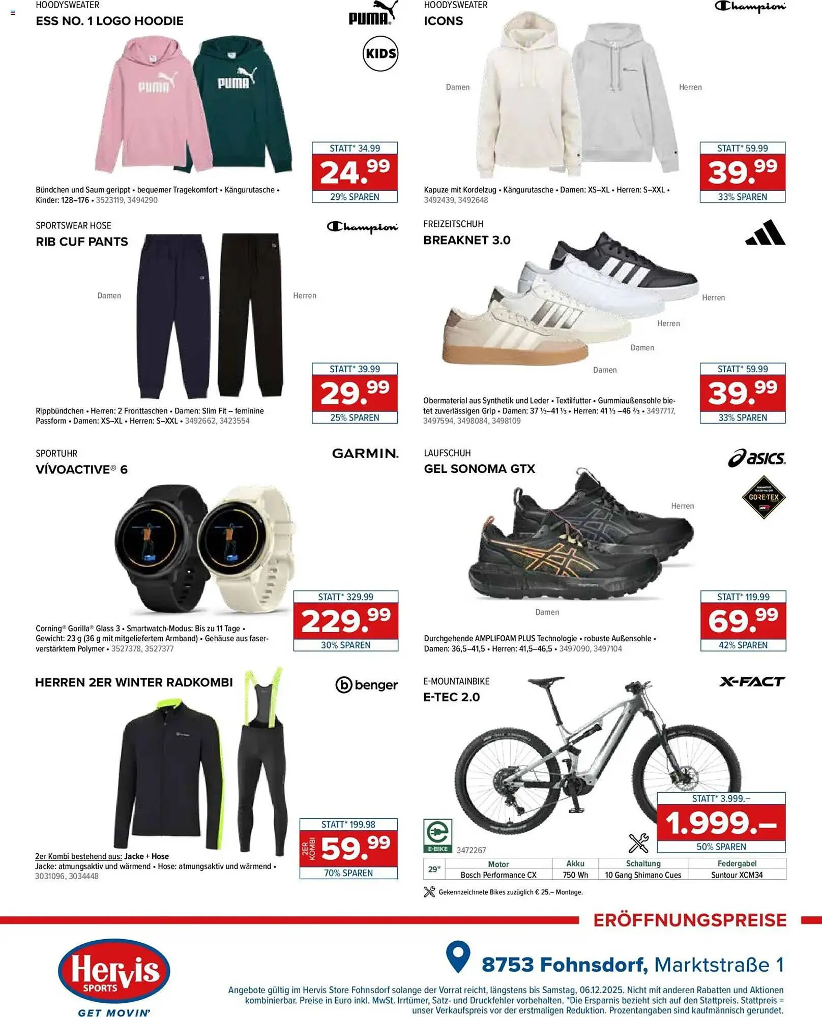 Hervis Flugblatt von 4. Dezember bis 6. Dezember 2025 - Flugblätt seite  4
