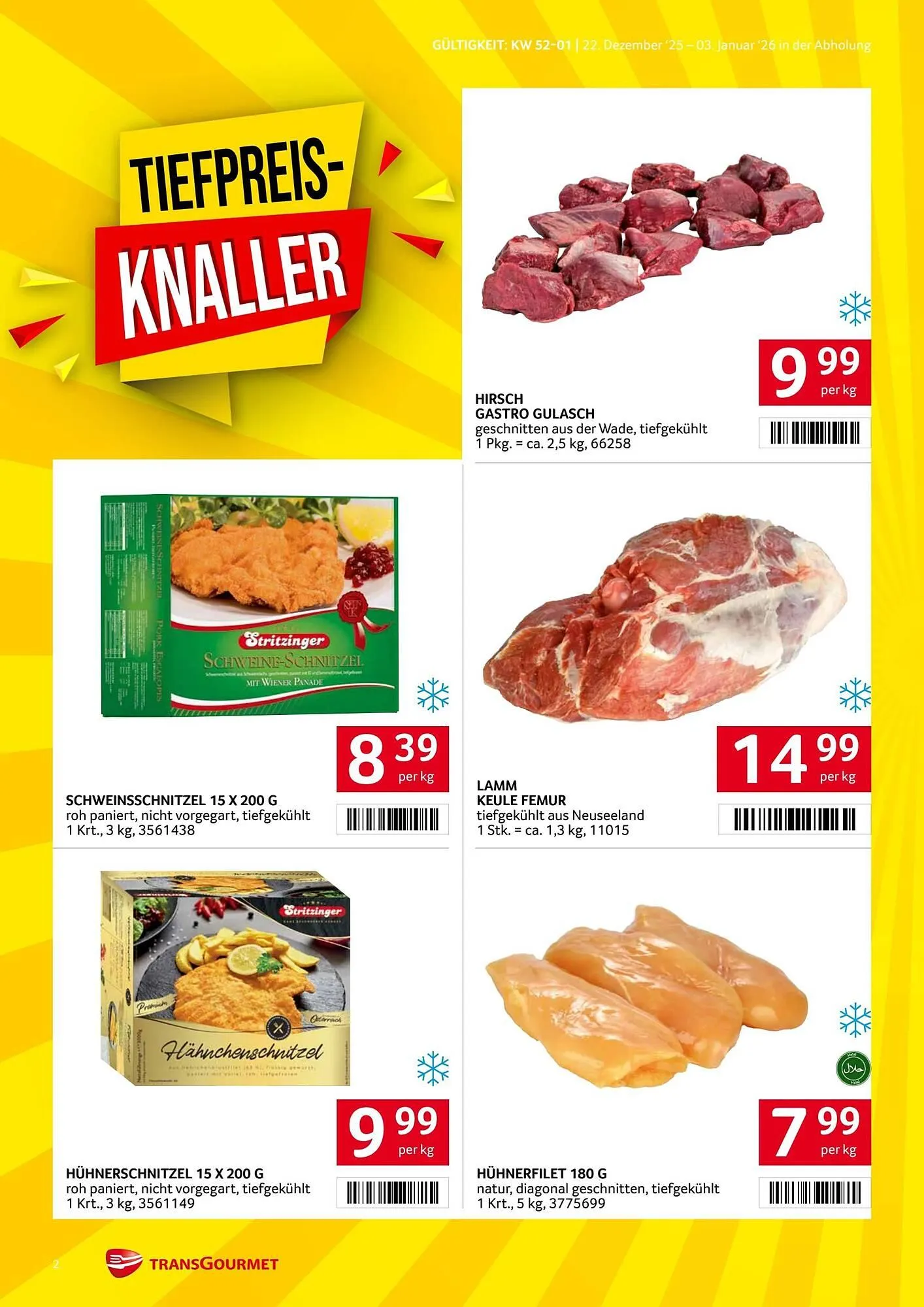 Transgourmet Flugblatt von 22. Dezember bis 4. Jänner 2026 - Flugblätt seite 2