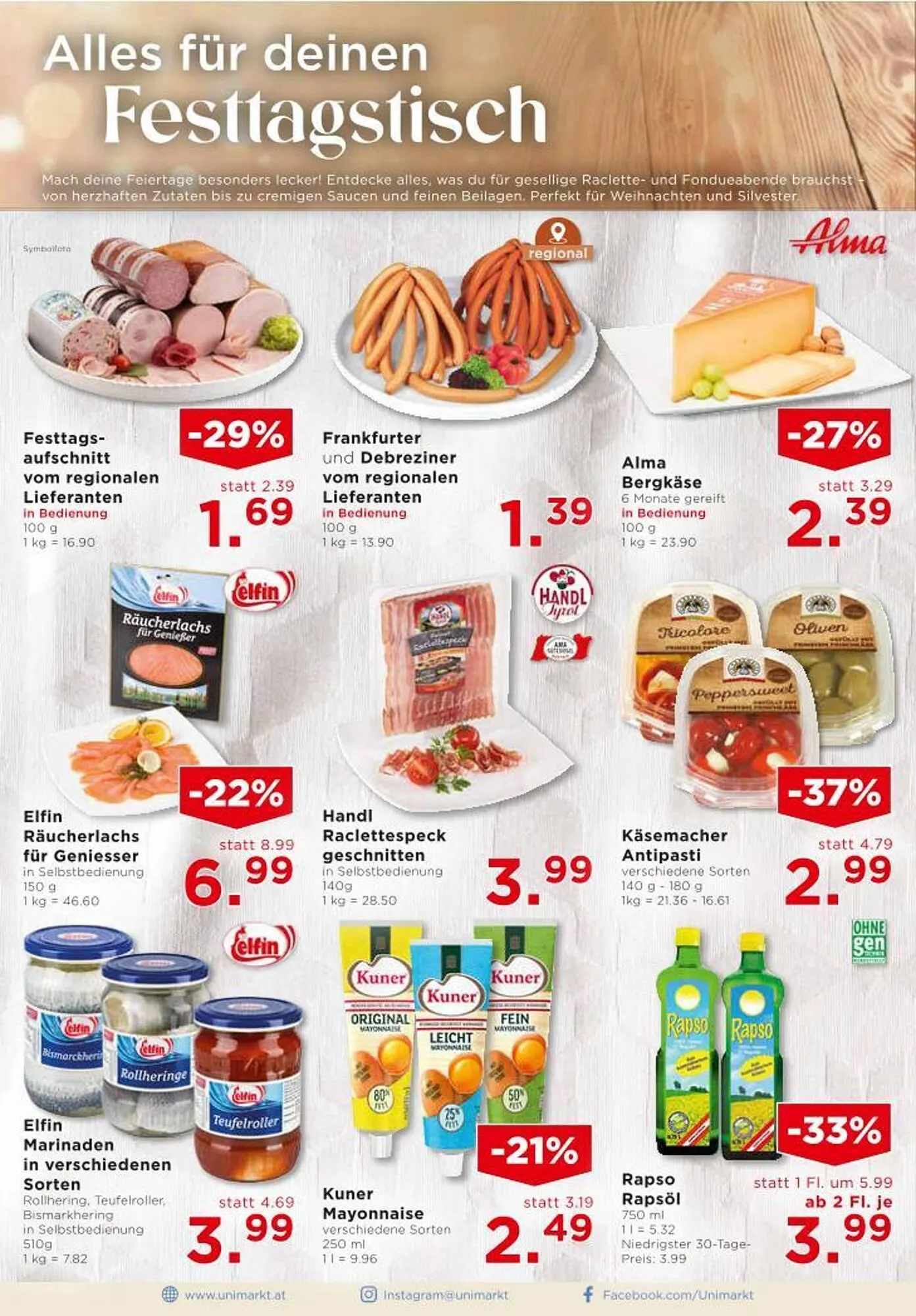 Unimarkt Flugblatt von 17. Dezember bis 31. Dezember 2025 - Flugblätt seite  8