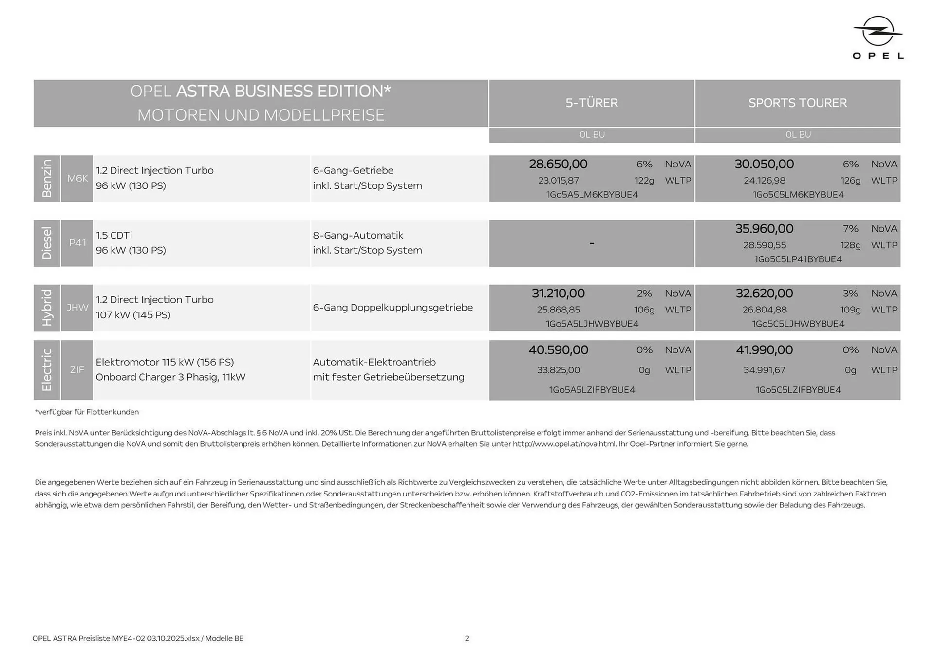 Opel Flugblatt von 3. Oktober bis 18. Februar 2026 - Flugblätt seite 2