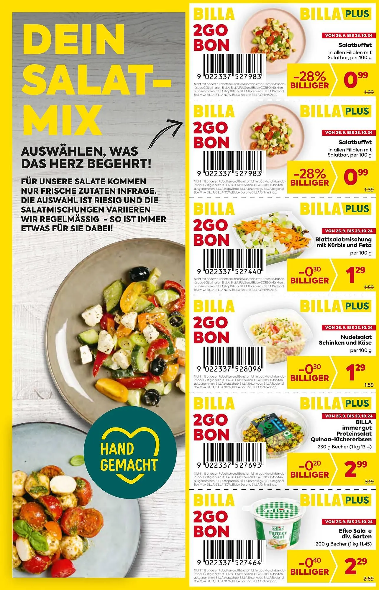Billa Corso Flugblatt von 26. September bis 2. Oktober 2024 - Flugblätt seite  20