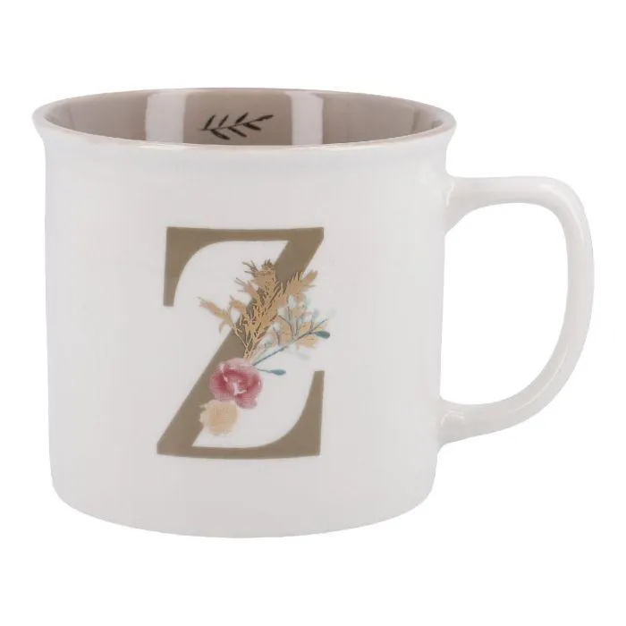 Becher Buchstabe/Blumen, Z, 390 ml