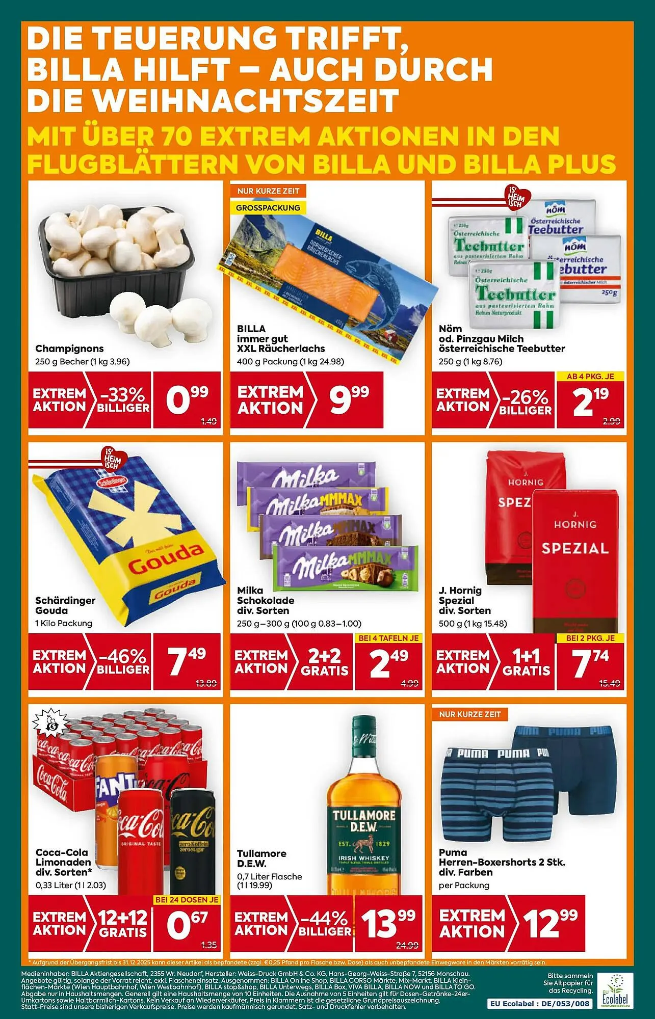 Billa Flugblatt von 4. Dezember bis 10. Dezember 2025 - Flugblätt seite 20