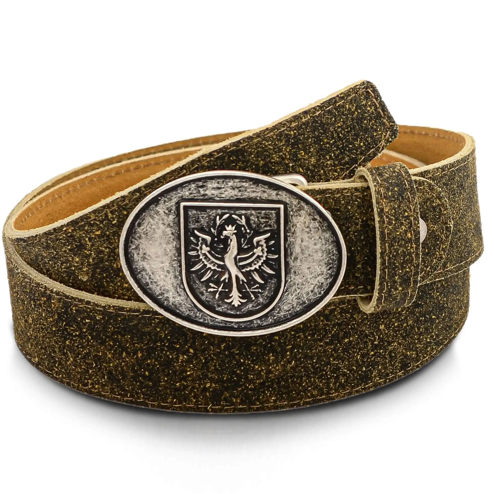 Ledergürtel "Tiroler Adler", Hellbraun