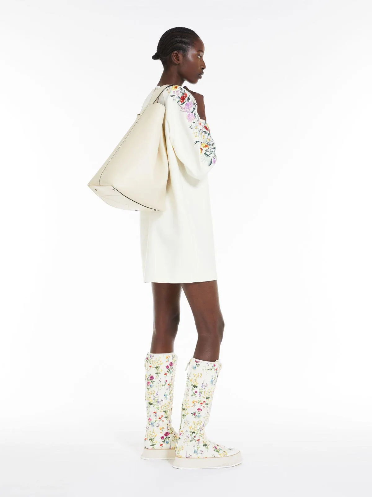 Minikleid aus Woll-Crêpe