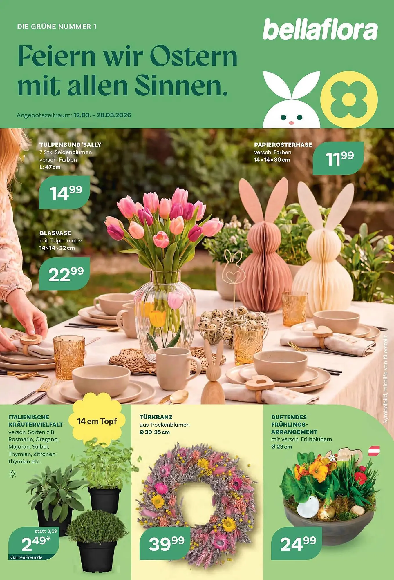 Bellaflora Flugblatt von 12. März bis 28. März 2026 - Flugblätt seite  1