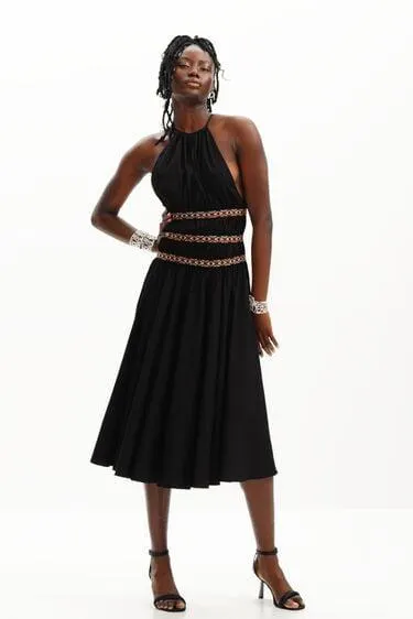 Neckholder-Midikleid Stella Jean