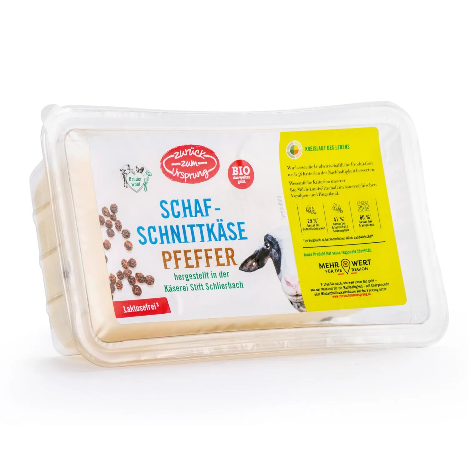 ZURÜCK ZUM URSPRUNG Schnittkäse, Schafkäse Pfeffer