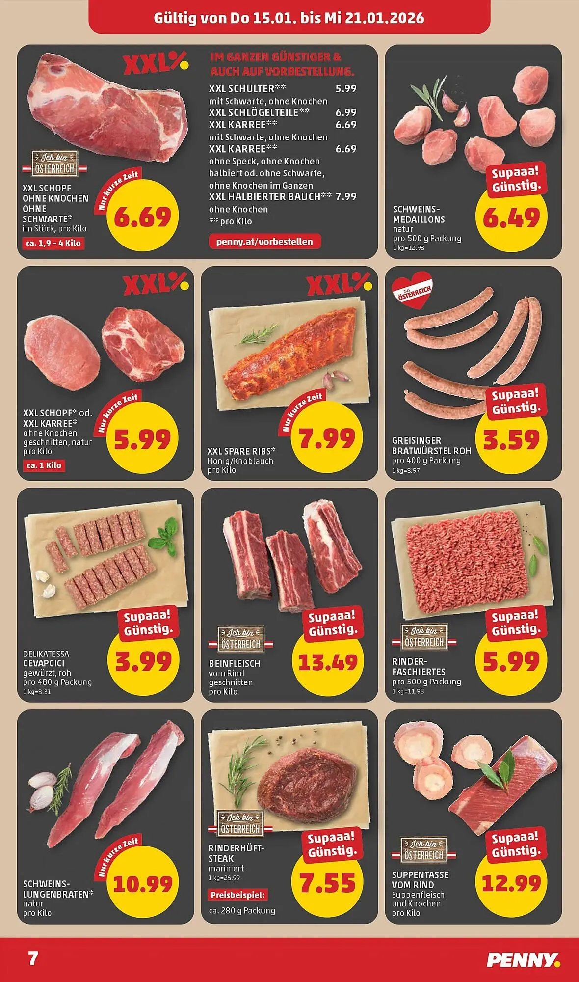 PENNY Flugblatt von 15. Jänner bis 21. Jänner 2026 - Flugblätt seite  7