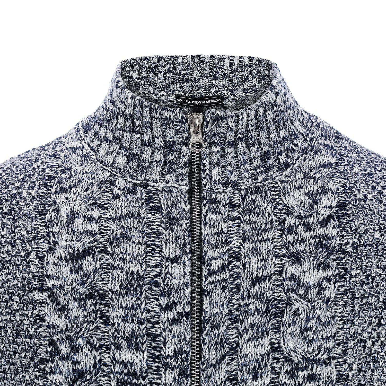 Zopf-Strickjacke “Noel”, Blau