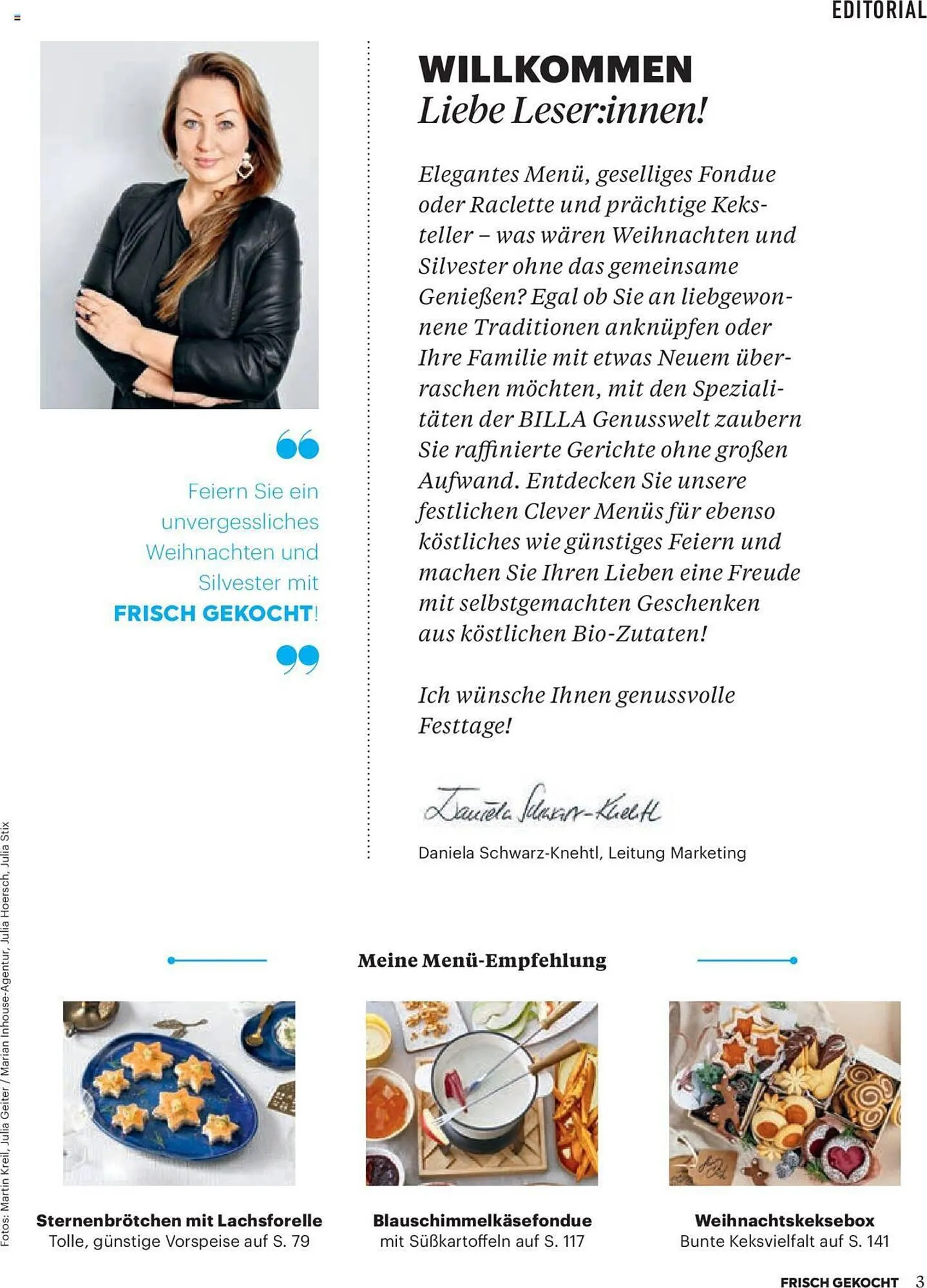 Billa Flugblatt von 1. Dezember bis 31. Dezember 2023 - Flugblätt seite  3