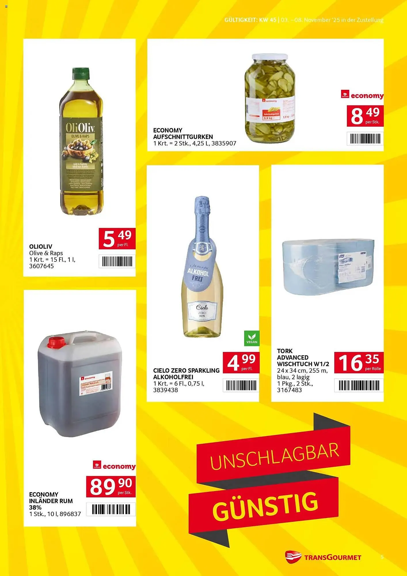 Transgourmet Flugblatt von 3. November bis 8. November 2025 - Flugblätt seite  5