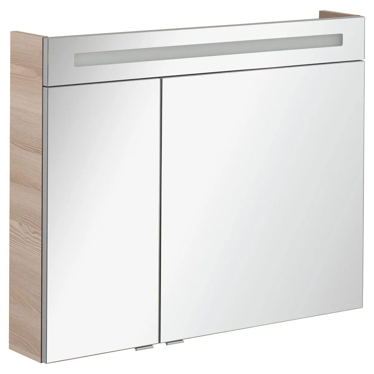 Fackelmann LED-Spiegelschrank B.clever 90 x 71 x 16 cm Alaska-Esche