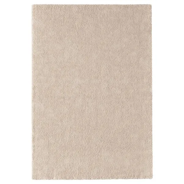 Teppich Kurzflor, elfenbeinweiß,