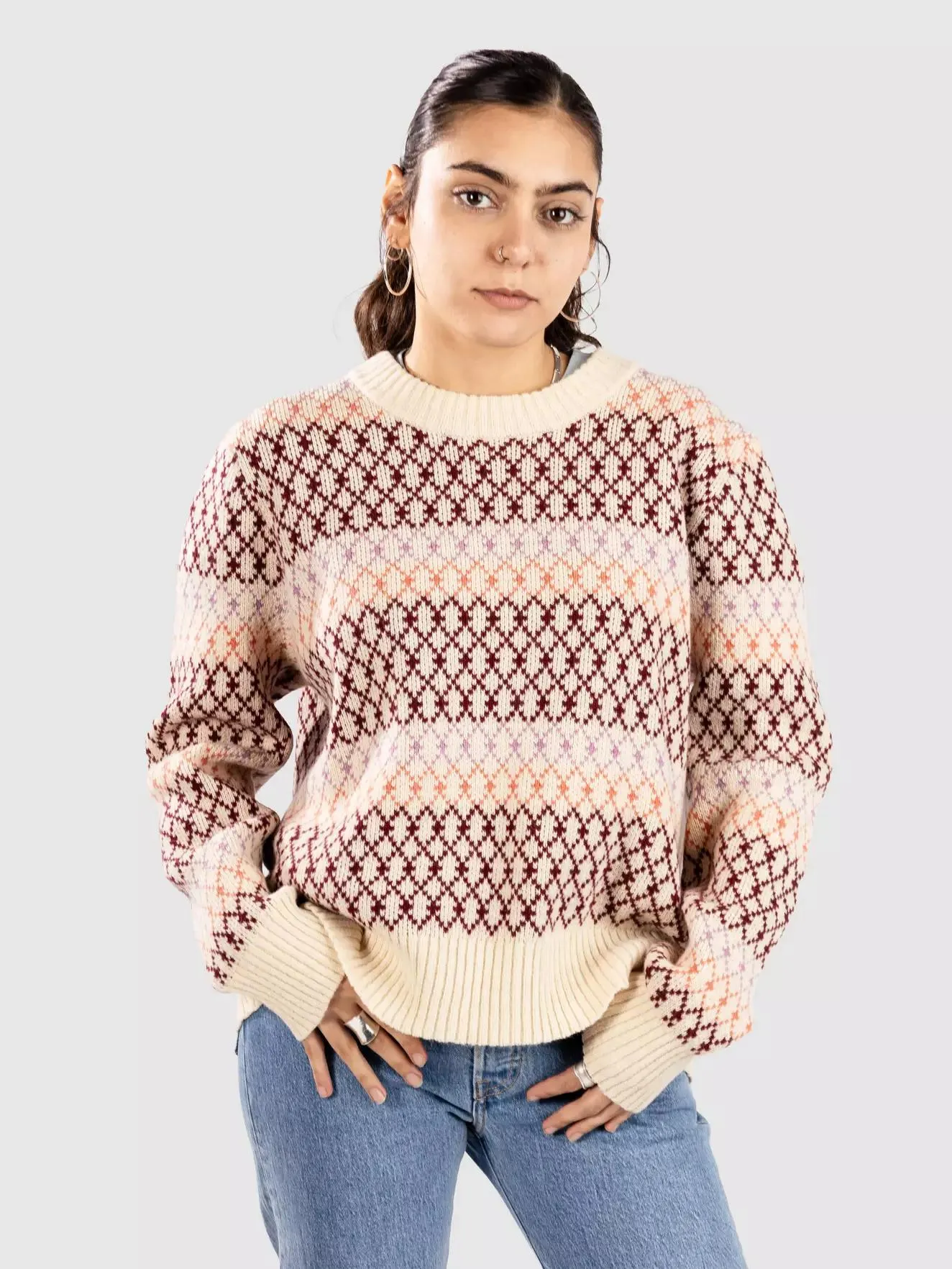 Recycled Wool-Blend Crewneck Strickjacke