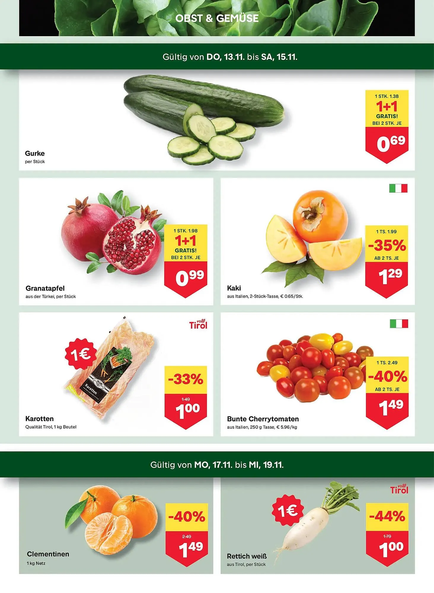 MPreis Flugblatt von 13. November bis 19. November 2025 - Flugblätt seite  2