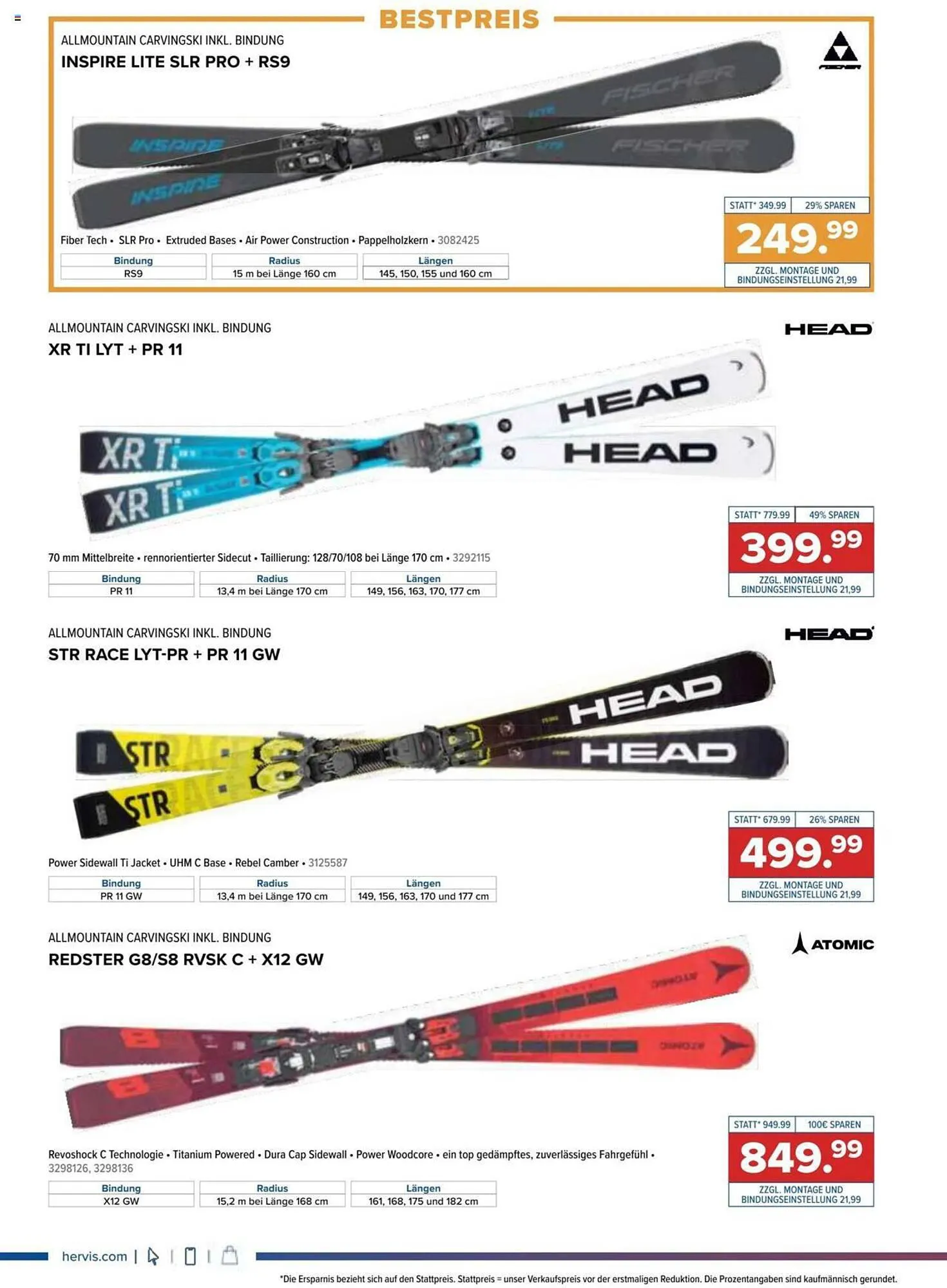 Hervis Flugblatt von 30. Oktober bis 5. November 2023 - Flugblätt seite 2