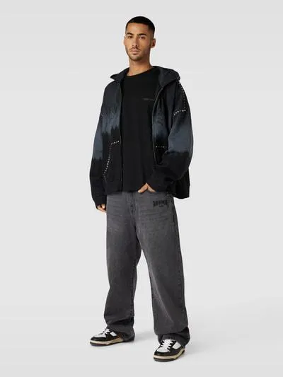 Oversized T-Shirt mit Label-Print in black