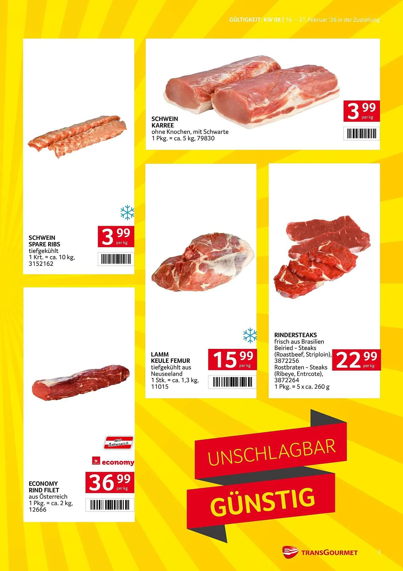 Transgourmet Flugblatt von 16. Februar bis 21. Februar 2026 - Flugblätt seite 3