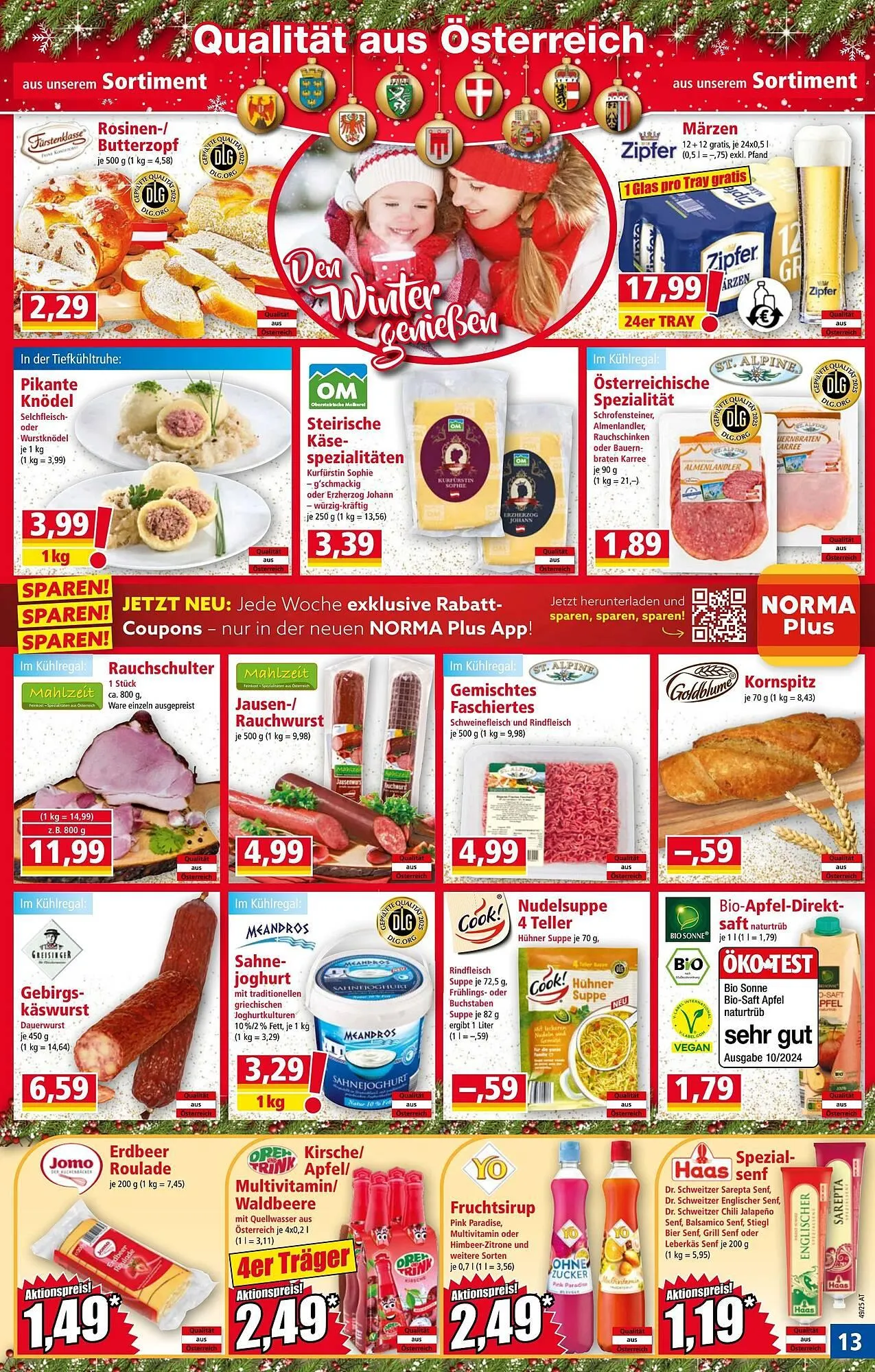 Norma Prospekt von 1. Dezember bis 7. Dezember 2025 - Flugblätt seite  13