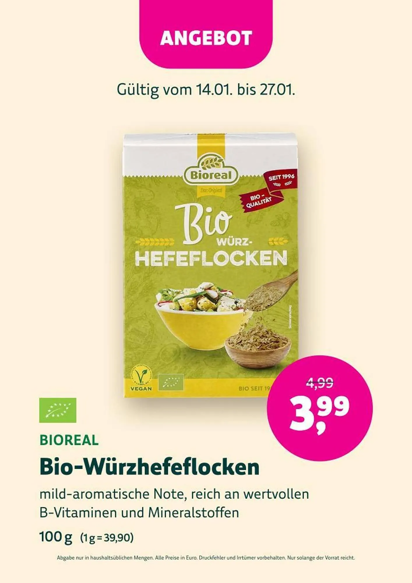 Denn's Biomarkt Flugblatt von 14. Jänner bis 27. Jänner 2026 - Flugblätt seite  48