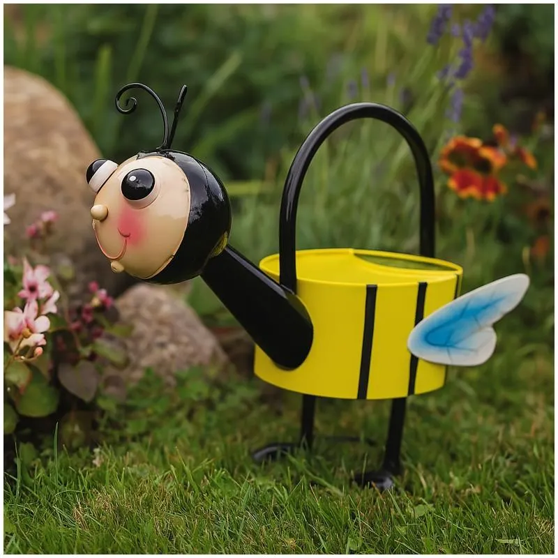 HTI-Living Gartendekoration Gießkanne Biene Gelb