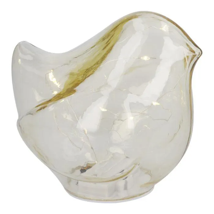 LED-Vogel, gelb, 15 x 13 cm