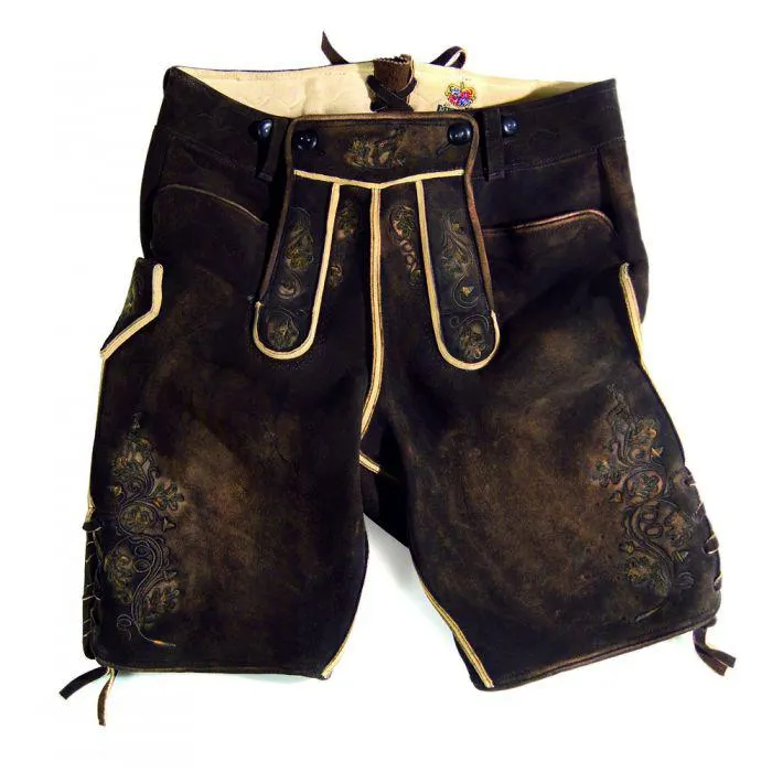 Meindl Hirschlederhose kurz rothirschahorn Andechs