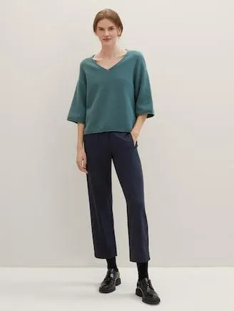Strickpullover mit V-Ausschnitt