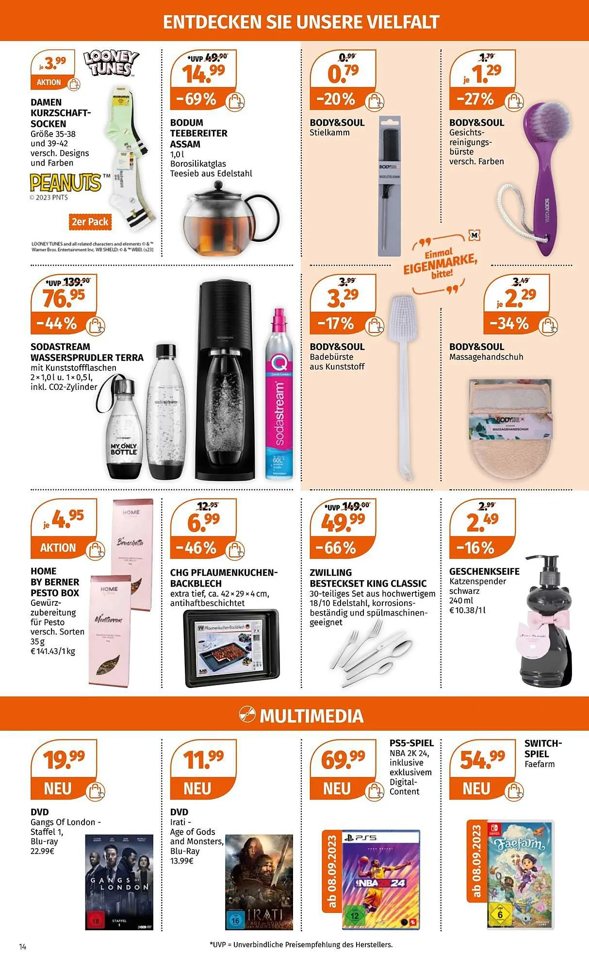 Müller Flugblatt von 3. September bis 9. September 2023 - Flugblätt seite 14