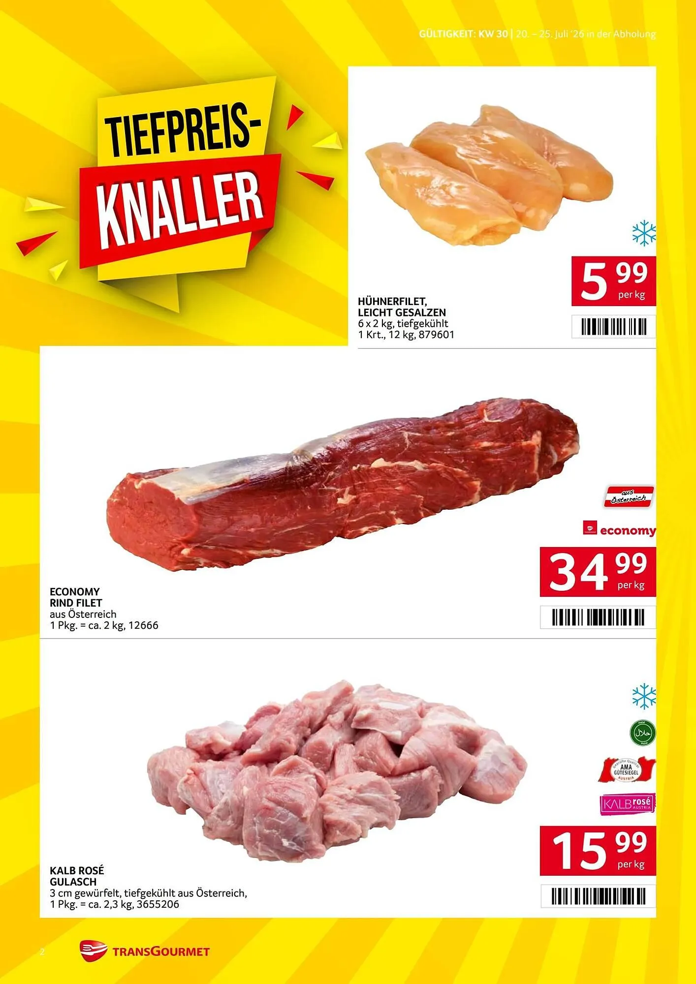 Transgourmet Flugblatt von 20. Juli bis 25. Juli 2026 - Flugblätt seite  2