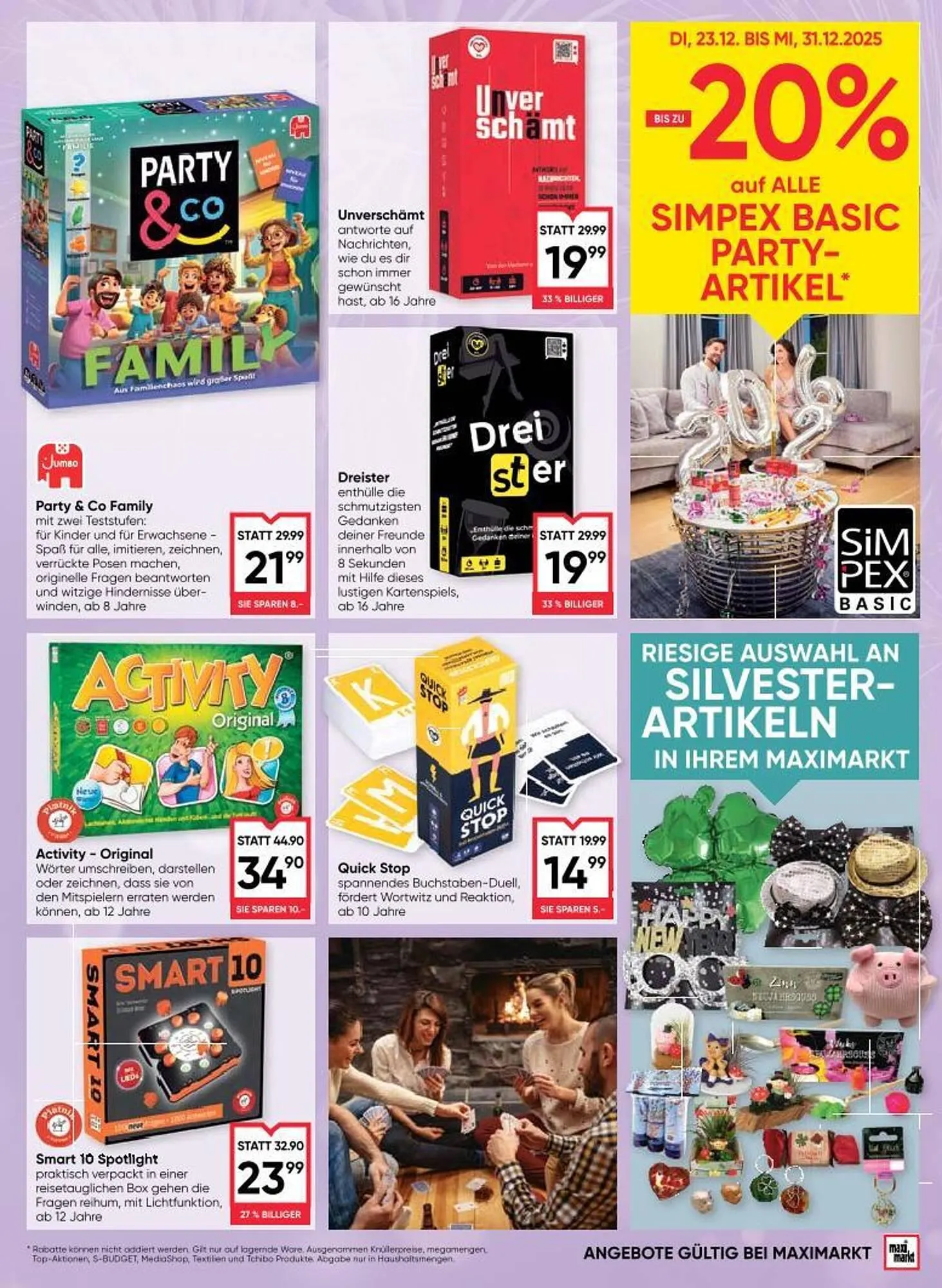 Maximarkt Flugblatt von 23. Dezember bis 31. Dezember 2025 - Flugblätt seite  21