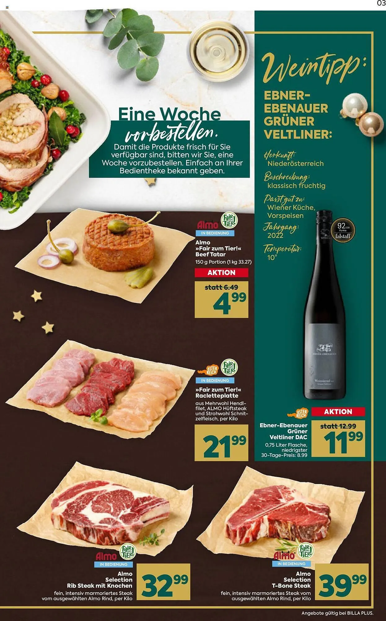 Billa Flugblatt von 30. November bis 23. Dezember 2023 - Flugblätt seite 3