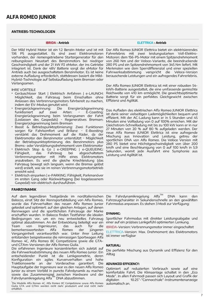Alfa Romeo Junior von 7. Dezember bis 7. Dezember 2025 - Flugblätt seite 7