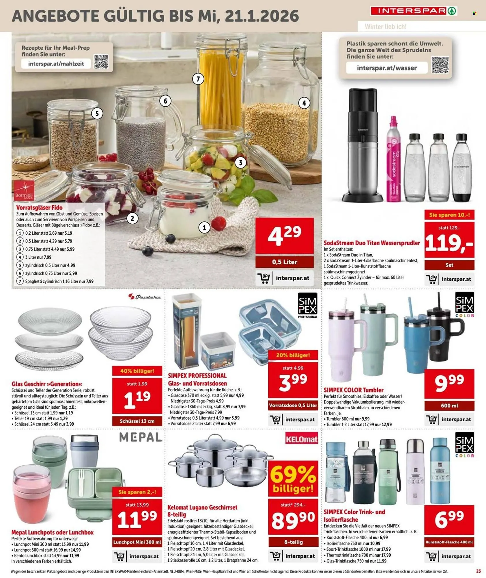 Interspar Flugblatt von 2. Jänner bis 14. Jänner 2026 - Flugblätt seite  23