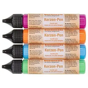 buttinette Kerzen-Pens "Trend", 4x 28 ml