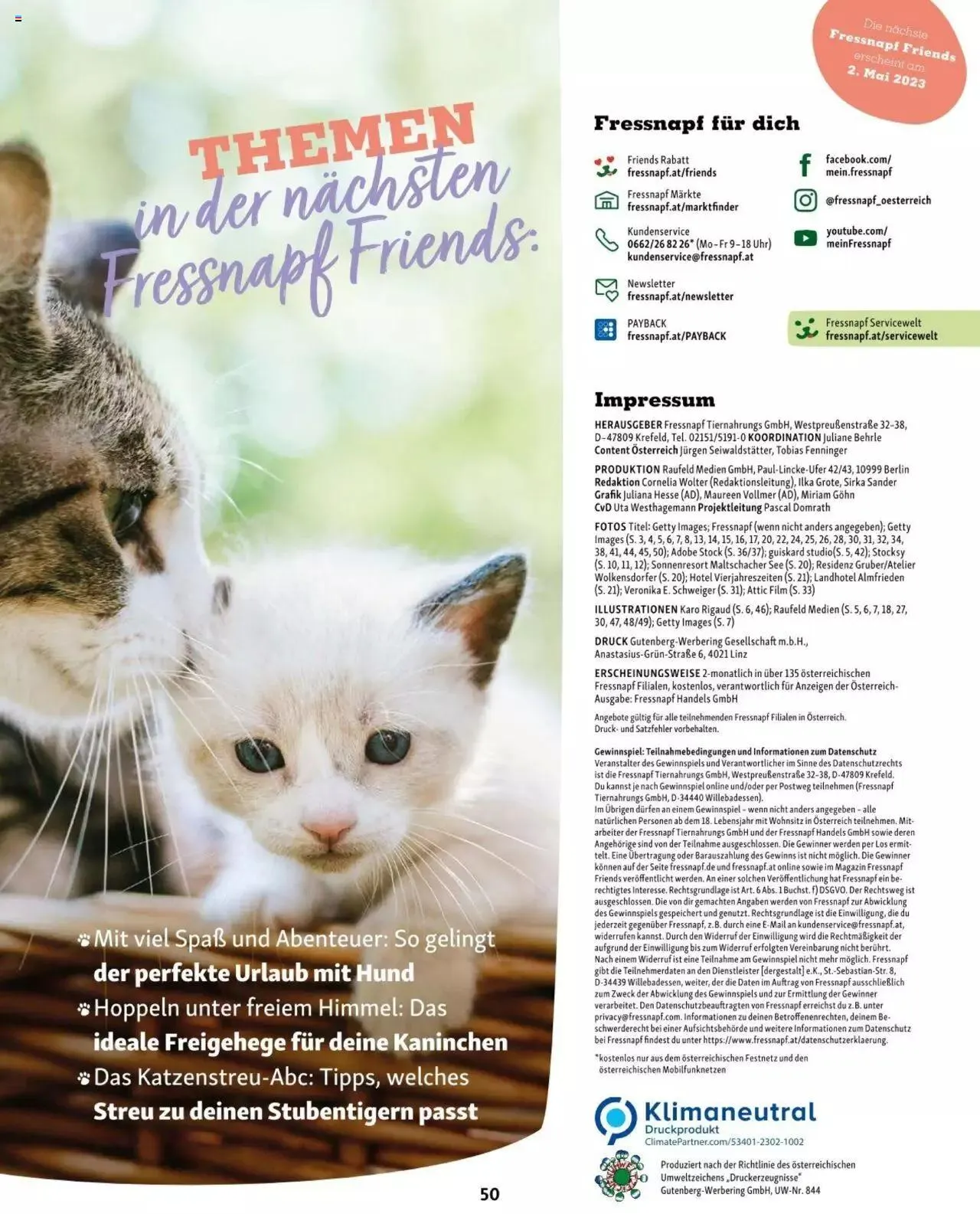 Fressnapf Friends 02/2023 von 1. März bis 31. Dezember 2023 - Flugblätt seite  50